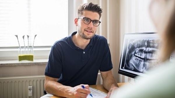 Doctor with patient